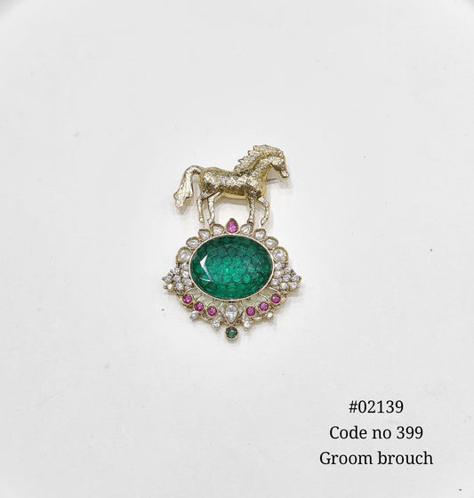 Kundan brooch 02139