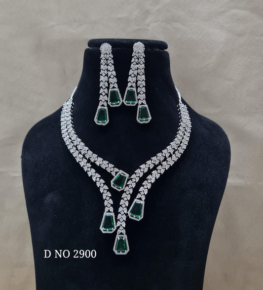 American Diamond Western Design Neklace Set
