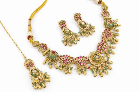Anshika Statement Necklace - Elegant & Unique Design - KRISHNA'S SWETA JEWELLERY