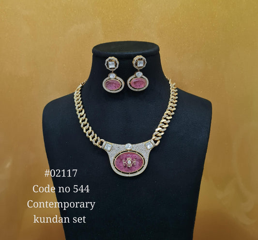 Chain pendant set 02117 - KRISHNA'S SWETA JEWELLERY