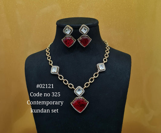 Chain pendant set 02121 - KRISHNA'S SWETA JEWELLERY