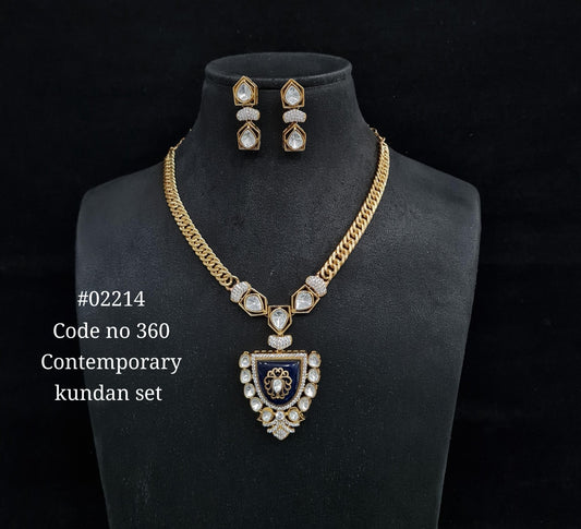 Chain pendant set 02214 - KRISHNA'S SWETA JEWELLERY