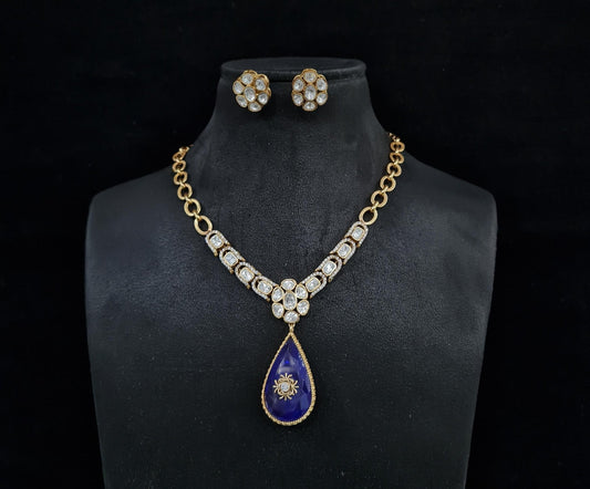 Chain pendant set 02217 - KRISHNA'S SWETA JEWELLERY