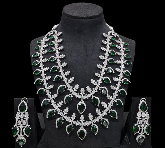 Cz bride necklace 01769 - KRISHNA'S SWETA JEWELLERY
