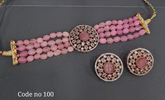 Cz Choker 03960 - KRISHNA'S SWETA JEWELLERY