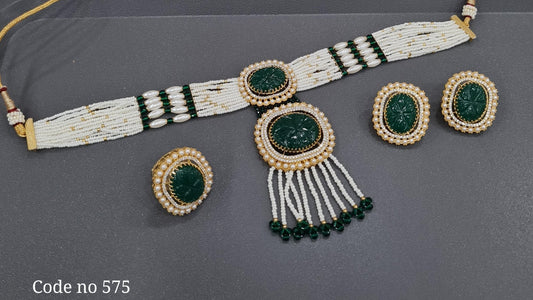 Cz Choker 03963 - KRISHNA'S SWETA JEWELLERY