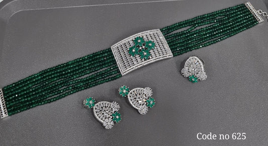 Cz Choker 03964 - KRISHNA'S SWETA JEWELLERY