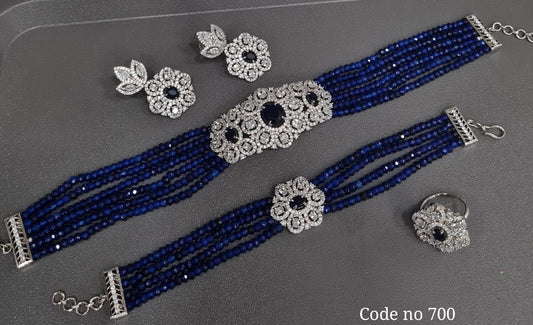 Cz Choker 03968 - KRISHNA'S SWETA JEWELLERY