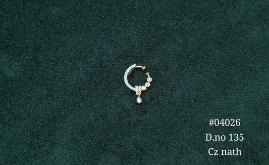 Cz Nath 04026 - KRISHNA'S SWETA JEWELLERY