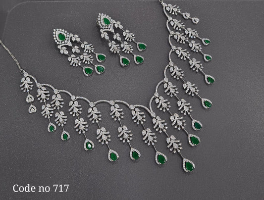 Cz Necklace 00995 - KRISHNA'S SWETA JEWELLERY