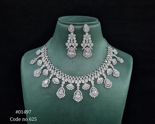 Cz necklace 01497 - KRISHNA'S SWETA JEWELLERY
