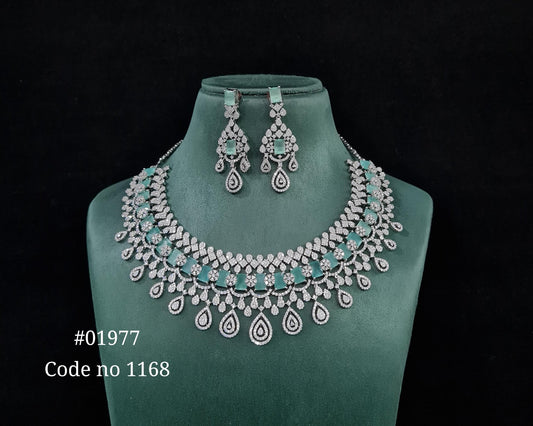 Cz necklace 01977 - KRISHNA'S SWETA JEWELLERY