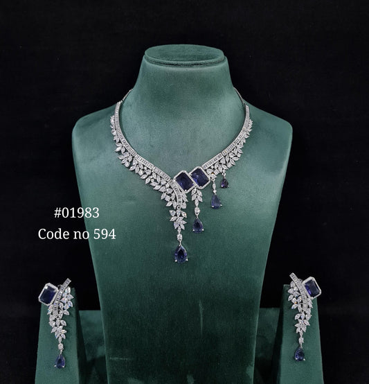 Cz necklace 01983 - KRISHNA'S SWETA JEWELLERY