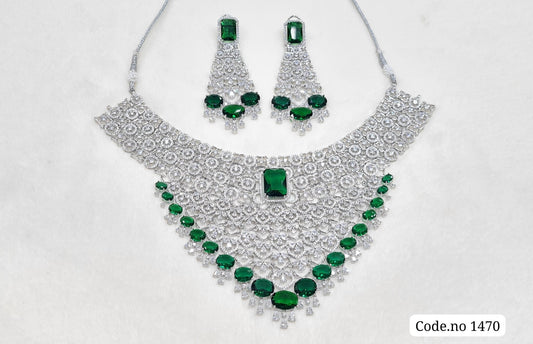 Cz necklace 03832 - KRISHNA'S SWETA JEWELLERY