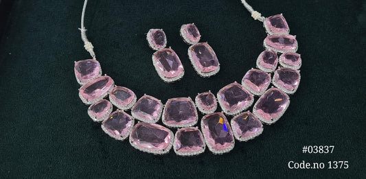 Cz necklace 03837 - KRISHNA'S SWETA JEWELLERY