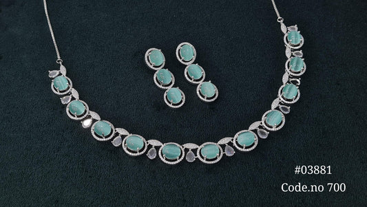 Cz Necklace 03881 - KRISHNA'S SWETA JEWELLERY