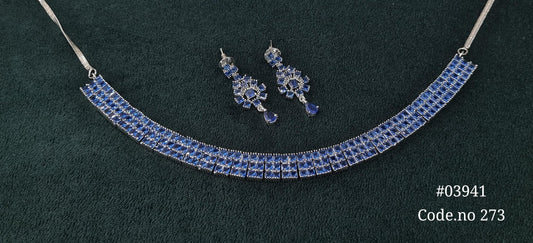 Cz Necklace 03941 - KRISHNA'S SWETA JEWELLERY