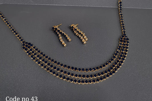 Cz Necklace 03954 - KRISHNA'S SWETA JEWELLERY