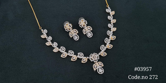 Cz Necklace 03957 - KRISHNA'S SWETA JEWELLERY