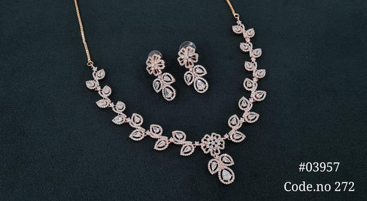 Cz Necklace 03957 - KRISHNA'S SWETA JEWELLERY