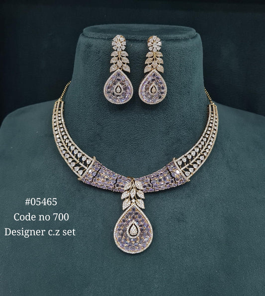 Cz Necklace 05465 - KRISHNA'S SWETA JEWELLERY