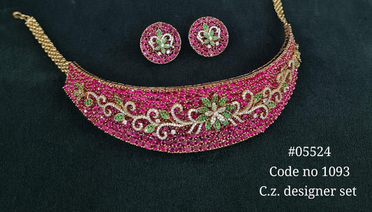 Cz Necklace 05524 - KRISHNA'S SWETA JEWELLERY