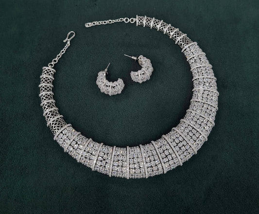 Cz Necklace 05968 - KRISHNA'S SWETA JEWELLERY