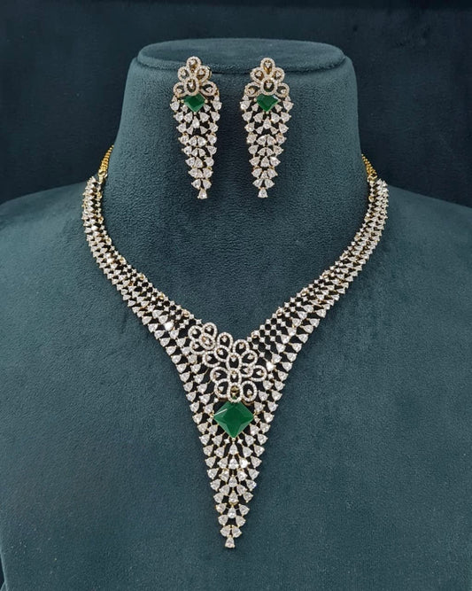 Cz Necklace 06773 - KRISHNA'S SWETA JEWELLERY