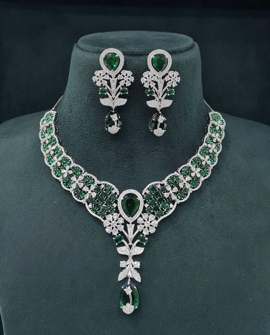 Cz Necklace 07433 - KRISHNA'S SWETA JEWELLERY
