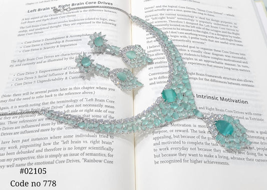 Cz Necklace set 02105 - KRISHNA'S SWETA JEWELLERY