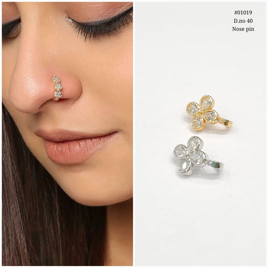 Cz nosepin 01019 - KRISHNA'S SWETA JEWELLERY