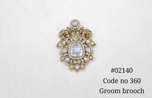 Kundan brooch 02140