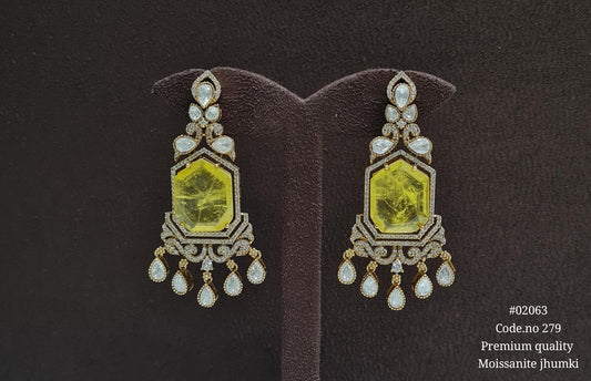 Doublet Kundan Earrings 02063 - KRISHNA'S SWETA JEWELLERY