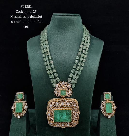 Doublet Pendant Long 01252 - KRISHNA'S SWETA JEWELLERY