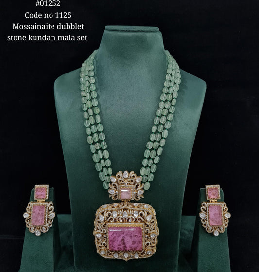 Doublet Pendant Long 01252 - KRISHNA'S SWETA JEWELLERY