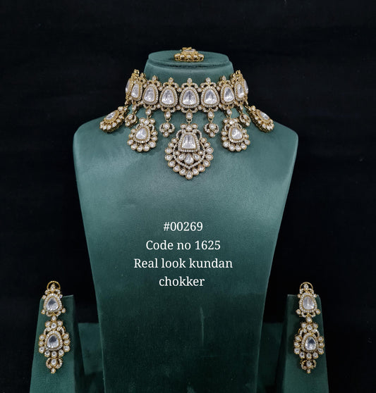Kundan necklace set 00269
