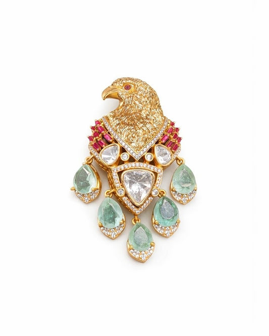 Eagle Brooch 08059 - KRISHNA'S SWETA JEWELLERY