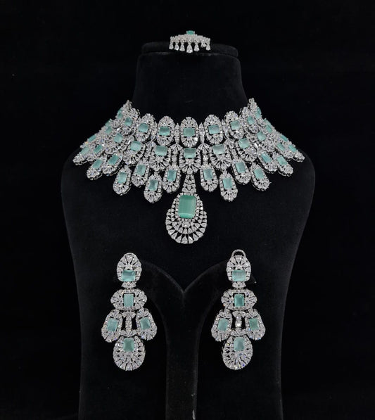 Exclusive Kiara Advani American Diamond Necklace Set - KRISHNA'S SWETA JEWELLERY