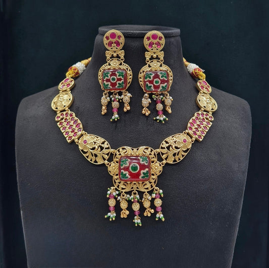 Heritage Necklace 06220 - KRISHNA'S SWETA JEWELLERY