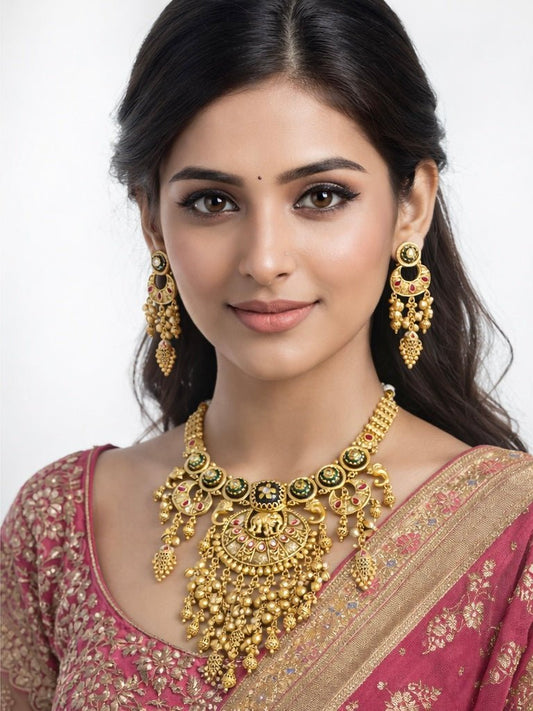 Heritage Necklace 07434 - KRISHNA'S SWETA JEWELLERY