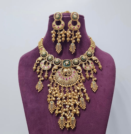 Heritage Necklace 07434 - KRISHNA'S SWETA JEWELLERY
