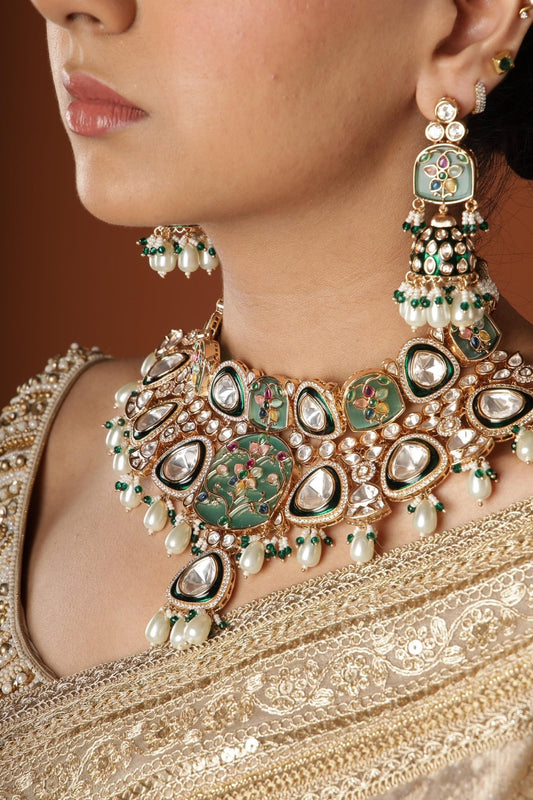 Kundan Bride Set 00537 - KRISHNA'S SWETA JEWELLERY
