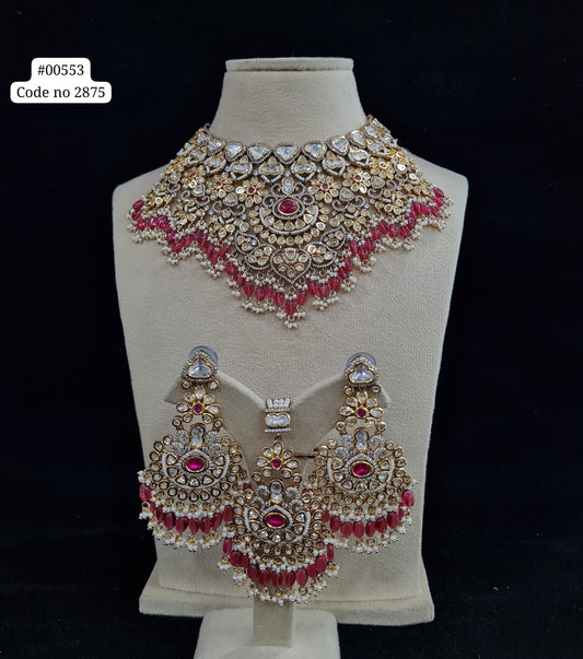 Kundan Bride Set 00553 - KRISHNA'S SWETA JEWELLERY