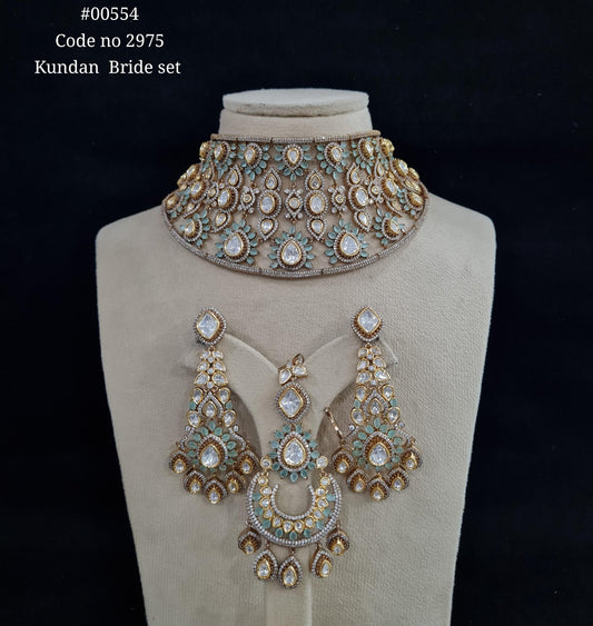 Kundan Bride Set 00554 - KRISHNA'S SWETA JEWELLERY