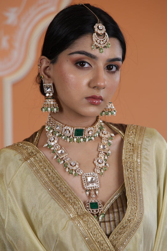 Kundan Bride Set 00622 - KRISHNA'S SWETA JEWELLERY
