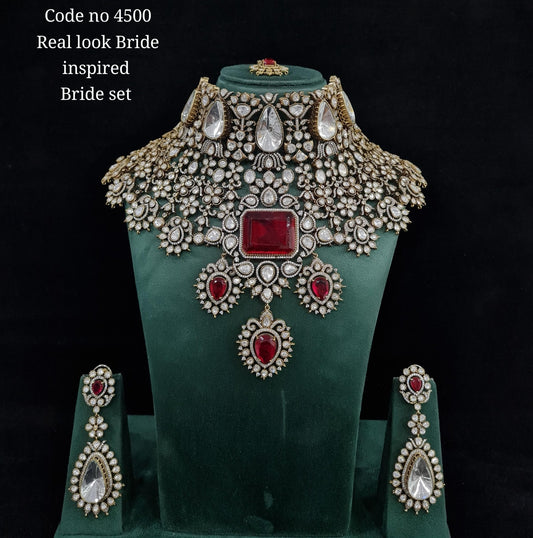 Kundan Bride set 01470 - KRISHNA'S SWETA JEWELLERY