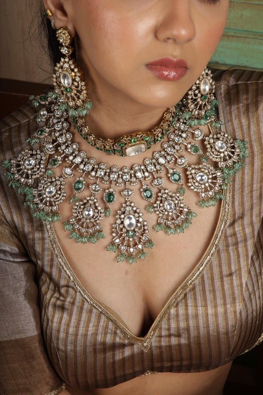 Kundan Bride Set 01638 - KRISHNA'S SWETA JEWELLERY