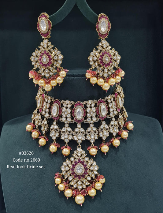 Kundan Bride Set 03626 - KRISHNA'S SWETA JEWELLERY