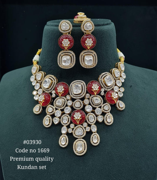 Kundan Bride Set 03930 - KRISHNA'S SWETA JEWELLERY