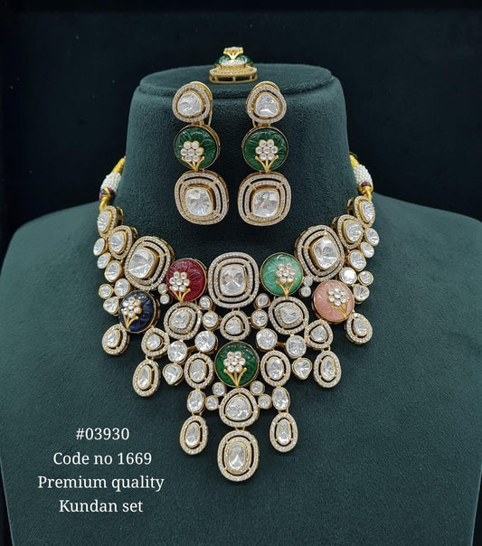 Kundan Bride Set 03930 - KRISHNA'S SWETA JEWELLERY